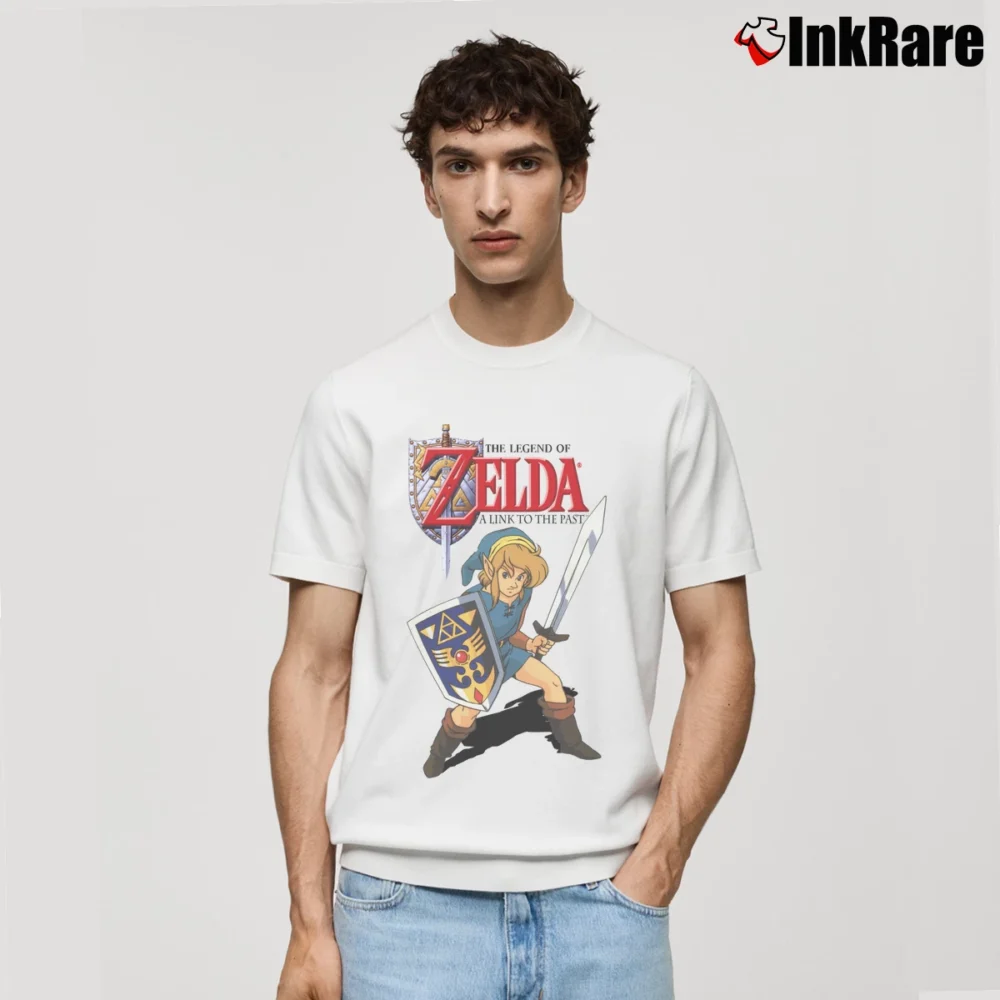 Men’s Legend Of Zelda Green Graphic Classic T-Shirt in white | Soft, Breathable Everyday Wear