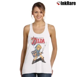 Women’s Legend Of Zelda Green Graphic Tank Top in white | Lightweight, Movement-Friendly