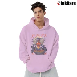 Men’s Legendary Dragon Ground Kaiju Garchomp Funny Pullover Hoodie in light pink | Cozy, Durable, Modern Fit