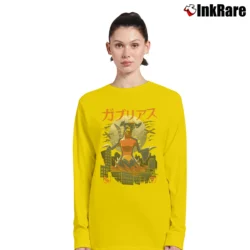 Women’s Legendary Dragon Ground Kaiju Garchomp Funny Long-Sleeve Top in yellow | Sleek, Versatile, All-Season