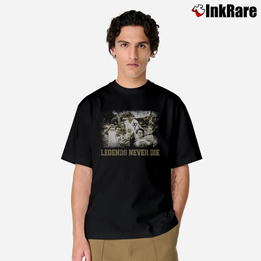 Men’s Legends Never Die The Sandlot Classic T-Shirt in black | Soft, Breathable Everyday Wear