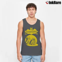 Men’s Lego Batman Movie Black Yellow Graphic Tank Top in charcoal | Breathable, Active-Friendly Design