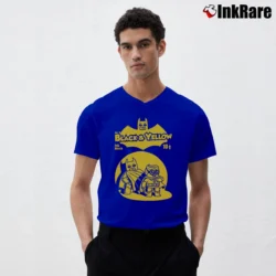 Men’s Lego Batman Movie Black Yellow Graphic V-Neck Tee in royal blue | Sharp, Breathable, Everyday Staple
