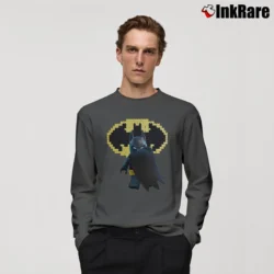Men’s Lego Batman Movie Graphic Long-Sleeve Shirt in charcoal | Sleek, Lightweight, Year-Round Wear