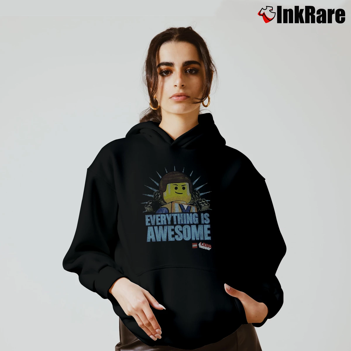 Lego Movie Everything Is Awesome Women’s Cozy Hoodie in black – Urban Chic Women’s Lego Movie Everything Is Awesome Cozy Hoodie in black | Warm, Structured, Stylish
