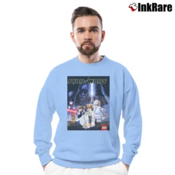 Men’s Lego Star Wars Graphic Crewneck Sweatshirt in light blue | Cozy Fabric, Clean Style