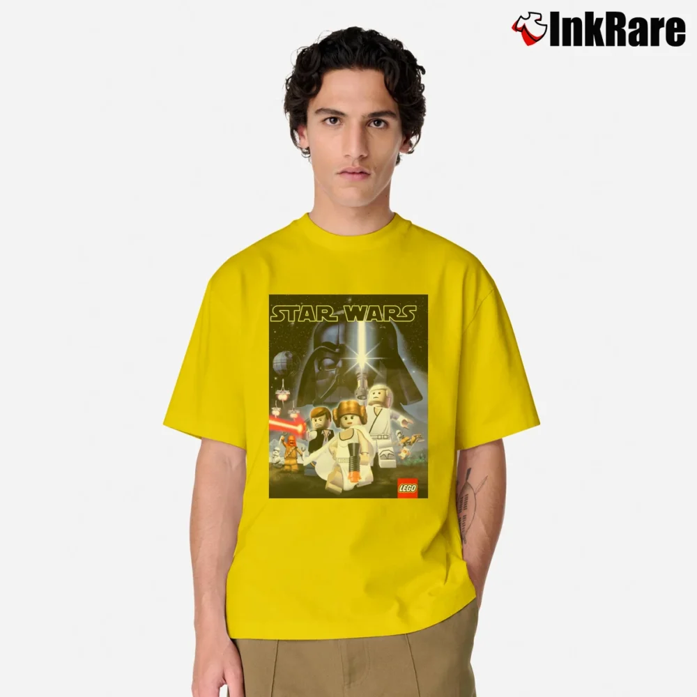 Men’s Lego Star Wars Graphic Classic T-Shirt in yellow | Soft, Breathable Everyday Wear