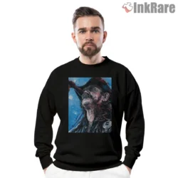Lemmy Kilmister Abstract Blue Red Painting Shirt on graphic shirt for men graphic tee