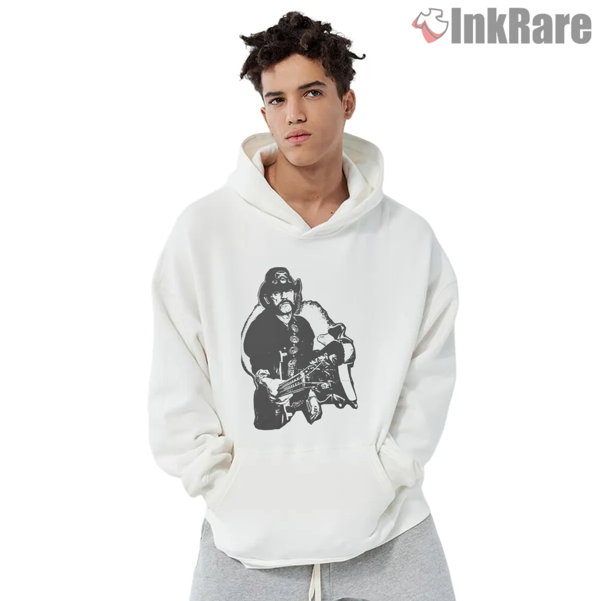 Lemmy Rock N Roll Live Stage Shirt on white hoodie for men graphic tee
