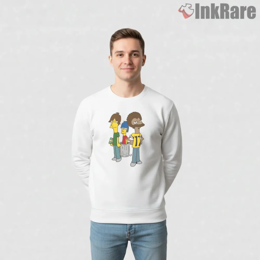 Lenny And Carl Simpsons Minimal Duo Character Shirt on graphic shirt for men graphic tee