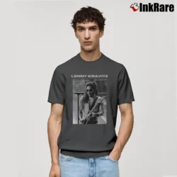 Men’s lenny kravitz in memoriam tribute band Classic T-Shirt in charcoal | Soft, Breathable Everyday Wear