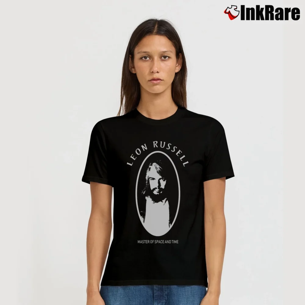 Women’s Leon Russell Master Of Space And Time Concert Signature T-Shirt in black | Soft, Flattering Fit