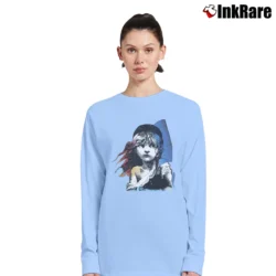 Women’s Les Miserables Broadway Musical Long-Sleeve Top in light blue | Sleek, Versatile, All-Season