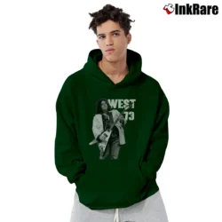 Men’s Leslie West '73 Rock Music Tribute Pullover Hoodie in forest green | Cozy, Durable, Modern Fit