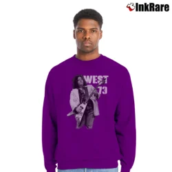 Men’s Leslie West '73 Rock Music Tribute Crewneck Sweatshirt in purple | Cozy Fabric, Clean Style