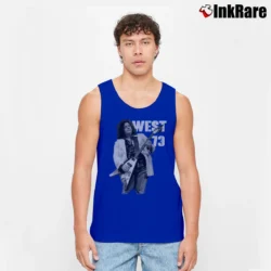 Men’s Leslie West '73 Rock Music Tribute Tank Top in royal blue | Breathable, Active-Friendly Design
