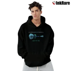 Men’s Let It Be Guitar Lake Shadow Hippie Pullover Hoodie in black | Cozy, Durable, Modern Fit