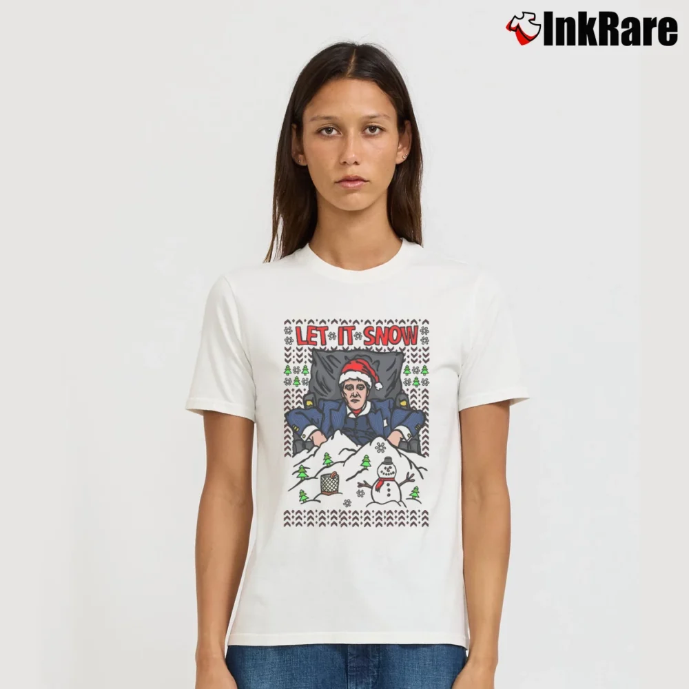 Women’s Let It Snow Scarface T-Shirt in white | Soft, Flattering Fit