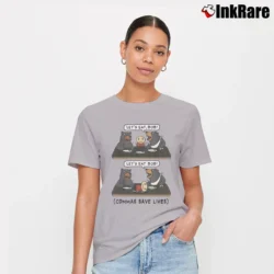 Women’s Let's Eat Bob Commas Save Lives Signature T-Shirt in sport grey | Soft, Flattering Fit
