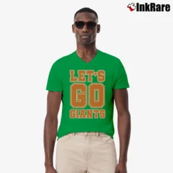Men’s Let's Go Giants New York Giants V-Neck Tee in irish green | Sharp, Breathable, Everyday Staple