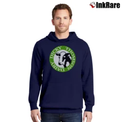 Men’s Letterkenny Dicky Thomson Dairy Pullover Hoodie in navy | Cozy, Durable, Modern Fit