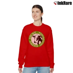 Women’s Letterkenny Dicky Thomson Dairy Relaxed Sweatshirt in red | Soft, Laid-Back Vibe