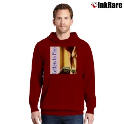 Men’s Letters To Cleo Parks And Recreation Aurora Gory Alice Pullover Hoodie in maroon | Cozy, Durable, Modern Fit