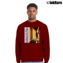 Men’s Letters To Cleo Parks And Recreation Aurora Gory Alice Crewneck Sweatshirt in maroon | Cozy Fabric, Clean Style