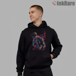 Levi Ackerman Glitch City Soldier Shirt on black hoodie for men graphic tee