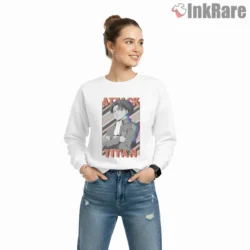 Levi Ackerman Rainbow Stripe Hero Pose Shirt on graphic shirt for women graphic tee