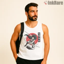 Levi Ackerman Red Sun Odm Strike Shirt on white tank top for men graphic tee