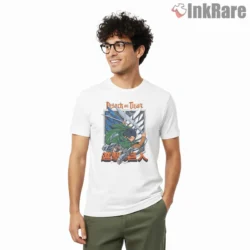 Levi Ackerman Titan Slayer Wings Emblem Shirt on white short sleeve shirt for men graphic tee