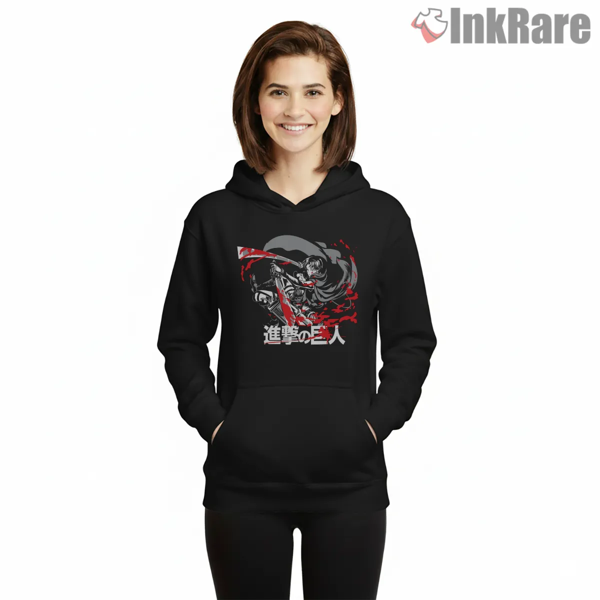 Levi Ackerman Undying Will Scout Commander Hoodie Black Levi Ackerman Undying Will Scout Commander Shirt on black hoodie for women graphic tee