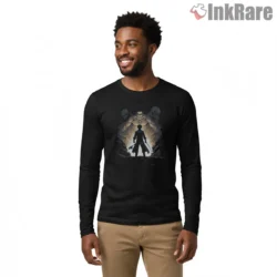 Levi Ackerman Versus Titan Shadow Shirt on black long sleeve shirt for men graphic tee