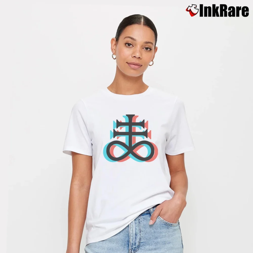 Women’s Leviathan Cross Occult Dark Arts Signature T-Shirt in white | Soft, Flattering Fit