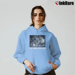 Women’s levon helm the band americana rock Cozy Hoodie in light blue | Warm, Structured, Stylish