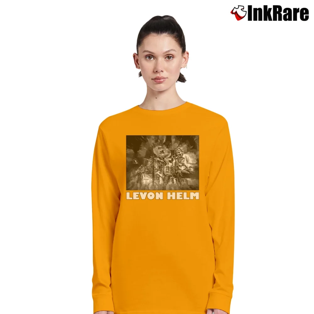 Women’s levon helm the band americana rock Long-Sleeve Top in orange | Sleek, Versatile, All-Season