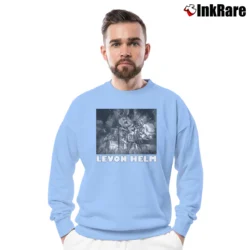 Men’s levon helm the band americana rock Crewneck Sweatshirt in light blue | Cozy Fabric, Clean Style