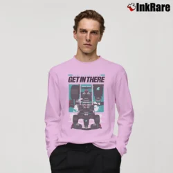 Men’s lewis hamilton get in there for Formula 1 Supporters Long-Sleeve Shirt in light pink | Sleek, Lightweight, Year-Round Wear