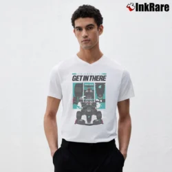 Men’s lewis hamilton get in there for Formula 1 Supporters V-Neck Tee in white | Sharp, Breathable, Everyday Staple
