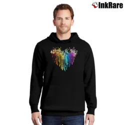 Men’s LGBT Pride Watercolor Pokemon Rainbow Pullover Hoodie in black | Cozy, Durable, Modern Fit