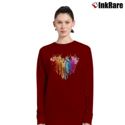 Women’s LGBT Pride Watercolor Pokemon Rainbow Long-Sleeve Top in maroon | Sleek, Versatile, All-Season
