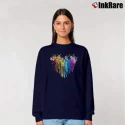 Women’s LGBT Pride Watercolor Pokemon Rainbow Relaxed Sweatshirt in navy | Soft, Laid-Back Vibe