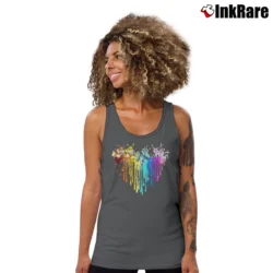 Women’s LGBT Pride Watercolor Pokemon Rainbow Tank Top in charcoal | Lightweight, Movement-Friendly