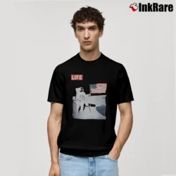 Men’s Life Magazine Man On The Moon Classic T-Shirt in black | Soft, Breathable Everyday Wear