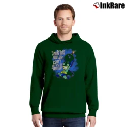 Men’s Lil Batman Get Rid Of Bomb Funny Comic Pullover Hoodie in forest green | Cozy, Durable, Modern Fit