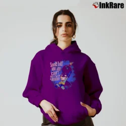 Women’s Lil Batman Get Rid Of Bomb Funny Comic Cozy Hoodie in purple | Warm, Structured, Stylish
