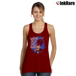 Women’s Lil Batman Get Rid Of Bomb Funny Comic Tank Top in maroon | Lightweight, Movement-Friendly