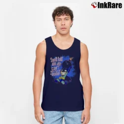 Men’s Lil Batman Get Rid Of Bomb Funny Comic Tank Top in navy | Breathable, Active-Friendly Design