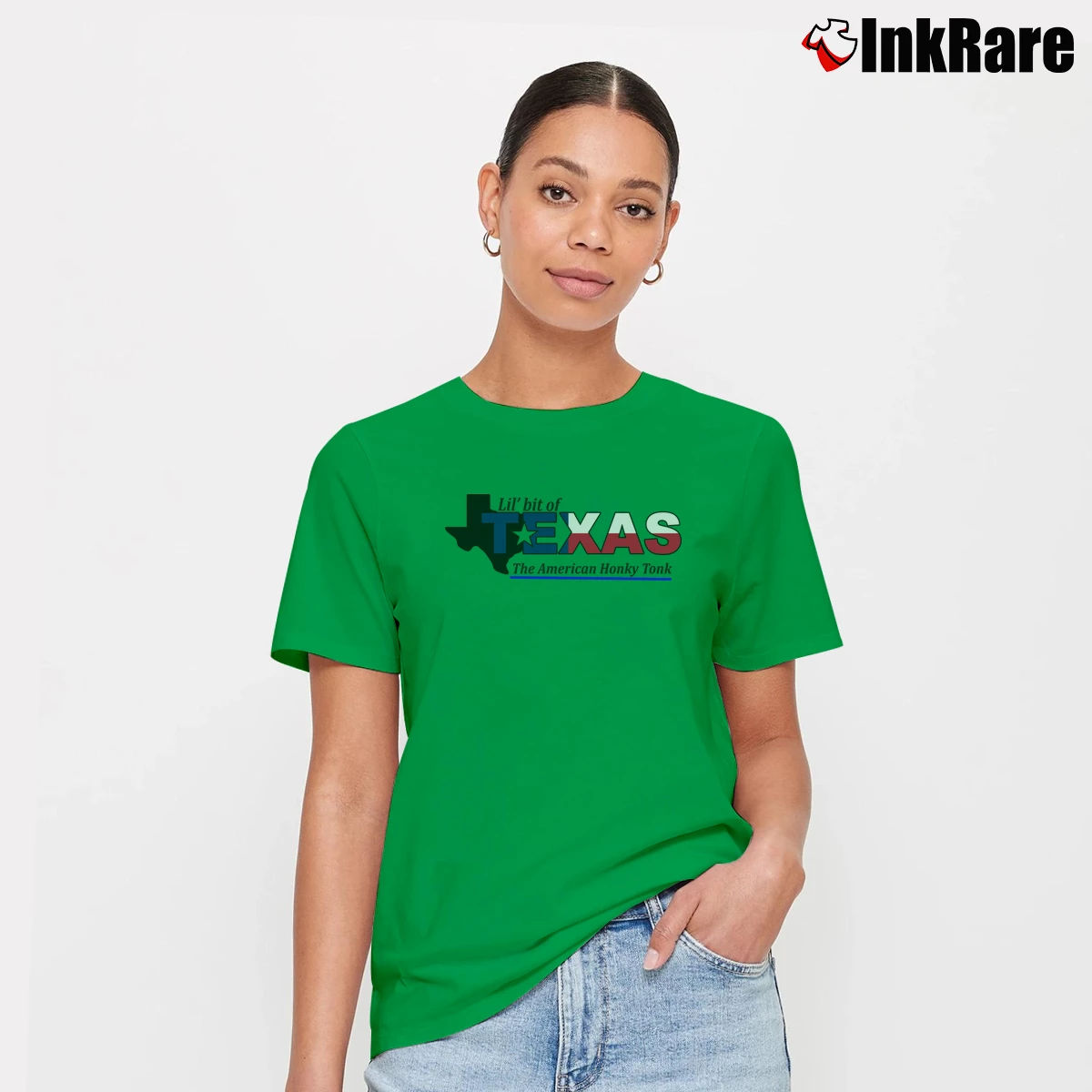Lil Bit Of Texas The American Honky Tonk Women’s Signature Tee in irish green – Effortless Style Women’s Lil Bit Of Texas The American Honky Tonk Signature T-Shirt in irish green | Soft, Flattering Fit